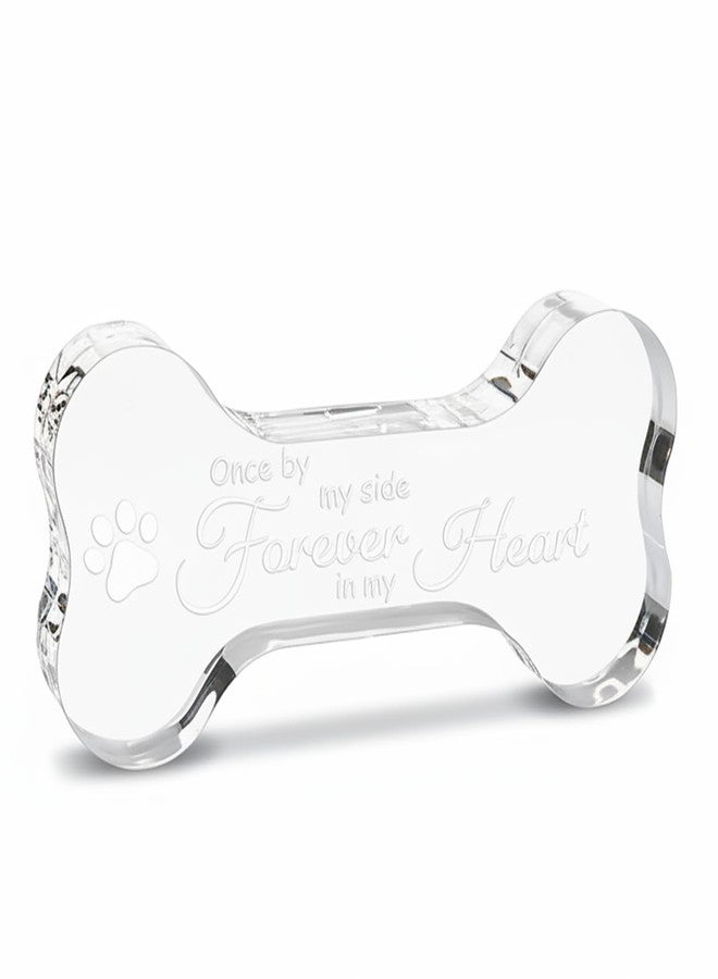 Suny Smiling Pet Memorial Ornament Remembrance Gifts - Crystal Bone Dog Memorial Gifts for Loss of Dog, Pet Loss Sympathy Gift & Keepsake - Once by My Side, Forever in My Heart - Image 1